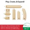 BRIO World Expansion Pack Beginner - 11-Piece Wooden Train Track Set - Compatible with All Railway Sets - FSC-Certified Wooden Tracks - Enhances Cognitive Skills - Durable & Safe - Ages 3 & Up view 2