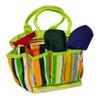G & F 10012 JustForKids Kids Garden Tools Set with Tote hand rake shovel trowel,Assorted view 1
