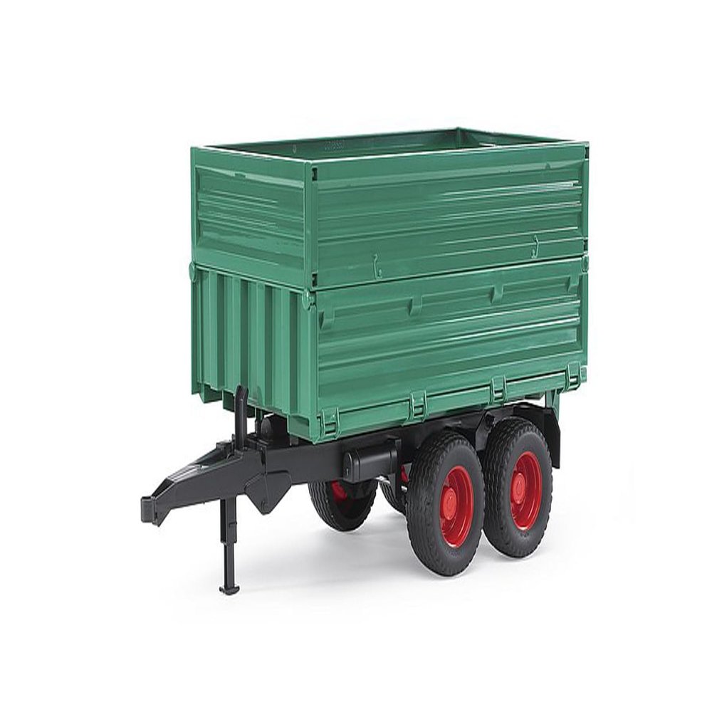 Bruder Toys - Agriculture Realistic Tandemaxle Tipping Trailer with Removeable Top and Compatible with Some Bruder Tractors - Ages 3+