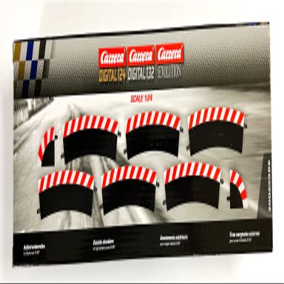 Carrera 20020563 Outer Edge Strips 3/30 (6), end Pieces (2) Slot Car Track Accessory.