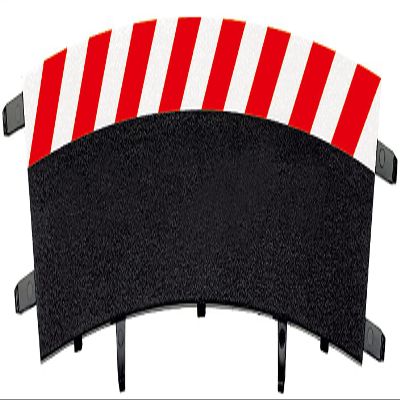 Carrera 20020566 Outside Shoulder high banked Curve 3/30 (6), end Piece (2) Slot Car Track Accessory