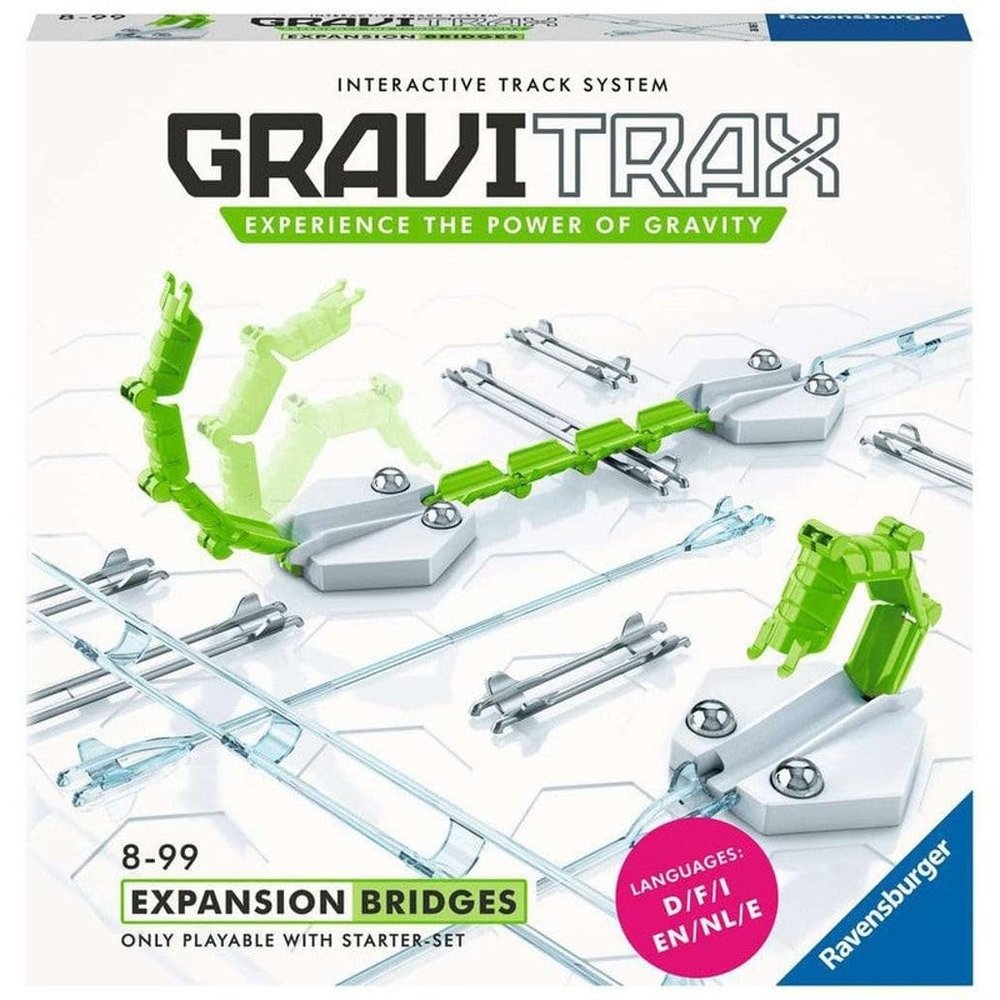 Ravensburger GraviTrax Bridges Expansion Set - Innovative Marble Run | STEM Toy for Age 8 and Up | Extension for 2019 Toy of The Year Finalist GraviTrax | ASIN 26169
