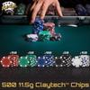 Fat Cat 11.5 Gram Texas Hold 'em Claytec Poker Chip Set with Aluminum Case, 500 Striped Dice Chips view 3