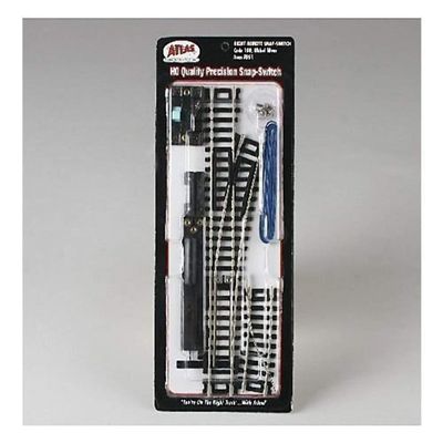 Atlas HO Scale Code 100 Remote Right-Hand Turnout/Switch Model Train Track