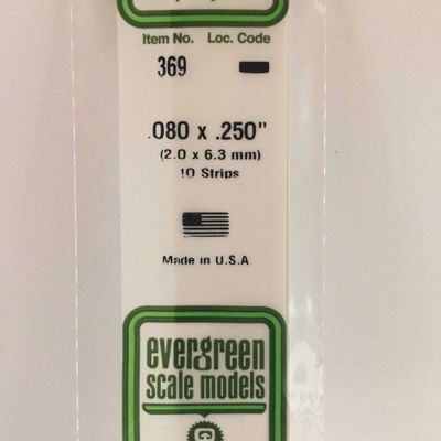 .080 x .250 x 24 Strips (10) Evergreen