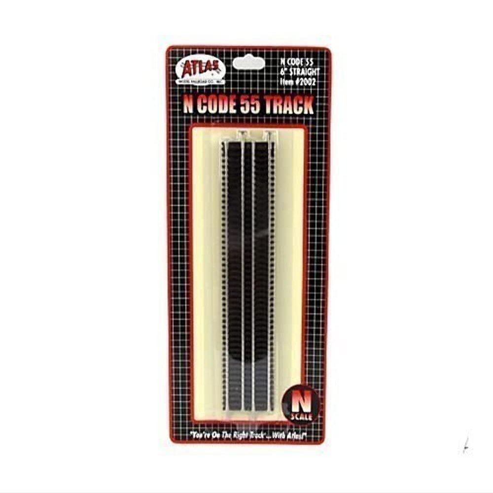 N Code 55 Nickel Silver 6" Straight Track (6) Atlas Trains