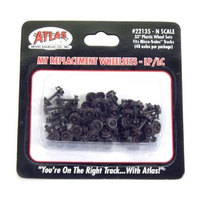 N Plastic LP Wheels, 33"/Microtrains (48)