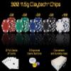 Fat Cat 11.5 Gram Texas Hold 'em Claytec Poker Chip Set with Aluminum Case, 300 Striped Dice Chips view 3
