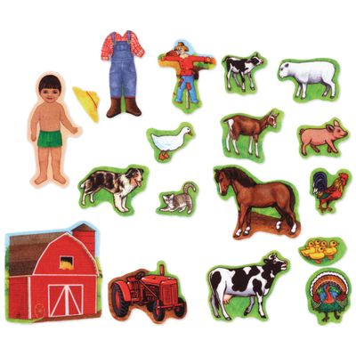 Little Folk Visuals My Farm Friends Precut Flannel/Felt Board Figures, 18 Pieces Add-On Set