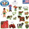 Little Folk Visuals My Farm Friends Precut Flannel/Felt Board Figures, 18 Pieces Add-On Set view 2