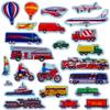 Little Folk Visuals Train, Trucks & Planes Precut Felt Pieces, 24 Pieces Set view 1