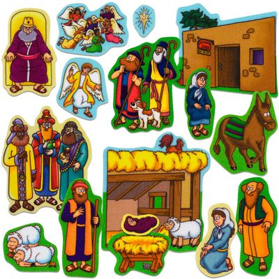 Little Folk Visuals Beginners Bible: Baby Jesus Precut Felt Pieces, 16 Pieces Set