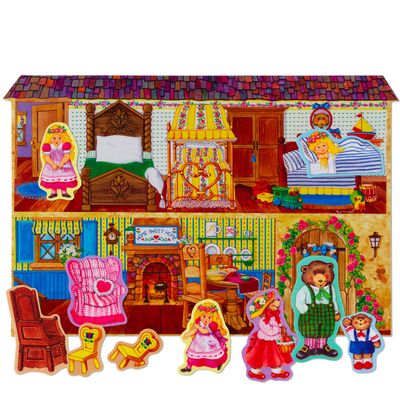 Little Folk Visuals Goldilocks & the Three Bears Precut Felt Pieces, 10 Pieces Set