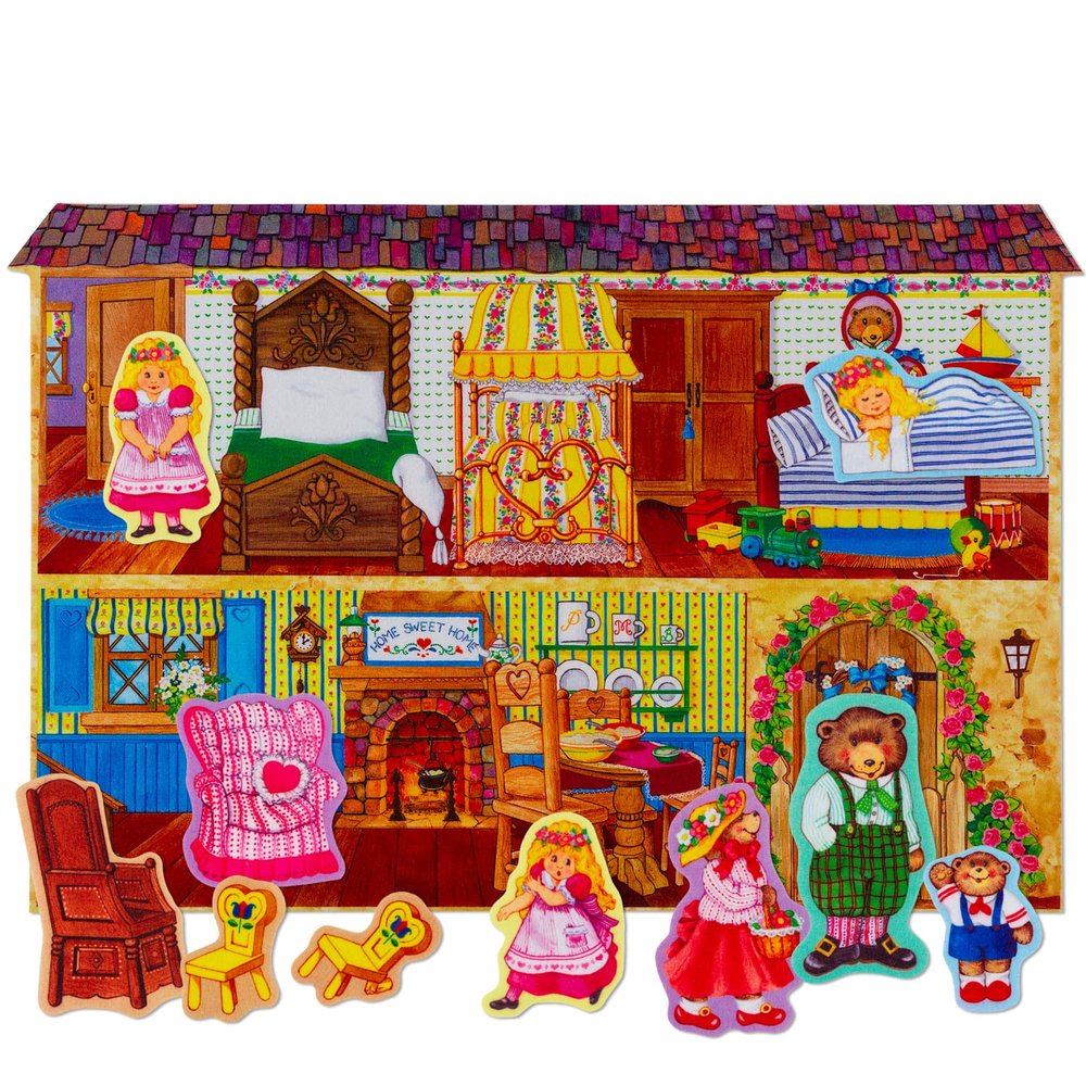 Little Folk Visuals Goldilocks & the Three Bears Precut Felt Pieces, 10 Pieces Set