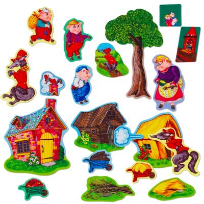 Little Folk Visuals Three Pigs Basic Precut Felt Pieces, 20 Pieces Set