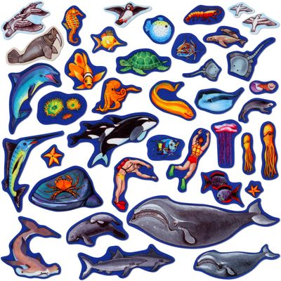 Little Folk Visuals Sea Life Precut Felt Pieces, 40 Pieces Set