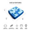Big Joe Captain's Caddie No Inflation Needed Pool Float Drink Holder, Paintbrush Blue Double Sided Mesh, Quick Draining Fabric, 2 feet view 2