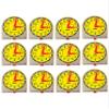 Judy Carson Dellosa 12 Mini Judy Clocks Set, 4" x 4" Learning Clock for Kids Ages 4-8, Kids Analog Clock for Teaching Time, Teaching Time Activity Set for Schools, Homeschool and Daycare view 1