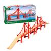 BRIO World Double Suspension Bridge - FSC-Certified Longest Wooden Train Track Bridge - Compatible with All BRIO Railway Sets - 5-Piece Set of 2 Bridges & 3 Tracks - Creative Fun for Kids Ages 3 & Up view 1