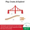 BRIO World Double Suspension Bridge - FSC-Certified Longest Wooden Train Track Bridge - Compatible with All BRIO Railway Sets - 5-Piece Set of 2 Bridges & 3 Tracks - Creative Fun for Kids Ages 3 & Up view 3