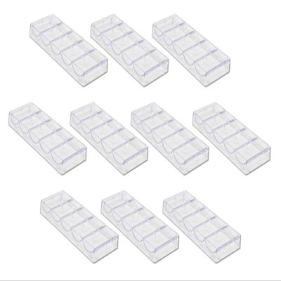 DA VINCI 10 Clear Acrylic Stackable Poker Chip Tray Racks