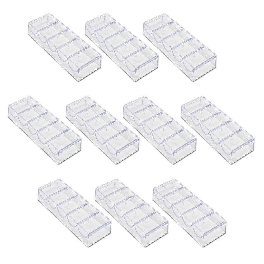 DA VINCI 10 Clear Acrylic Stackable Poker Chip Tray Racks