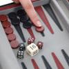 WE Games Backgammon Set, Board Games for Adults - Travel Games - Magnetic with Burgundy Leatherette Backgammon Board and Carrying Strap - Travel Backgammon Sets for Adults view 4