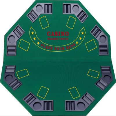 Fat Cat Folding Poker Table for 8 Players with Carrying Case, Chip Tray, and Drink Holder - Casino Style for Blackjack, Texas Holdem