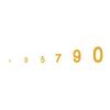 Woodland Scenics Gothic Numbers, Gold view 1
