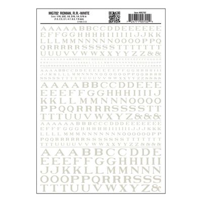 Woodland Scenics MG702 Roman R.R. Letters White 1/16-5/16 WOOU0702