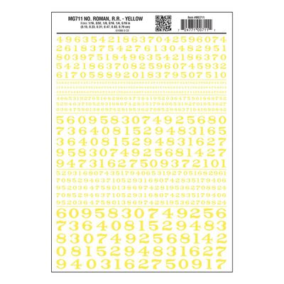Woodland Scenics Roman Numbers, Yellow WOOMG711