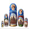 Golden Cockerel White Nights Russian Nesting Doll 5pc./6" view 1