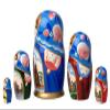 Golden Cockerel White Nights Russian Nesting Doll 5pc./6" view 2