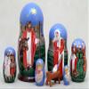 Manger Scene Russian Nesting Doll 7pc./6" Nativity Christmas Bible Story Matryoshka view 1
