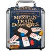 Spin Master Games, Mexican Train Dominoes Set in Aluminum Carry Case, Includes Colorful Trains for Fun-Filled Family Game Night, for Kids & Family, 2-8 Players, for Ages 8 & Up view 1