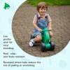 Careplay 2-in-1 Squirrel Push & Ride-on Toy, Indoor & Outdoor Use, Low Profile Seat, Recommended for Children up to 50lbs, Durable Construction, Made in The USA, Green view 3