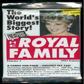 1993 The Royal Family Trading Cards Unopened Pack (9 cards) - Princess Diana, Prince Charles & more!
