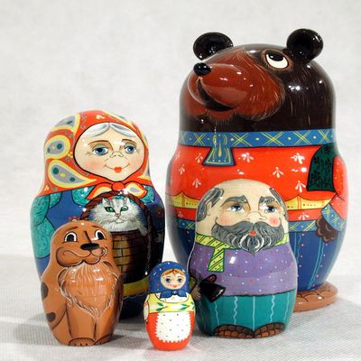 Golden Cockerel Masha and The Bear Matryoshka 5pc./6"