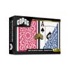 Copag 1546 Design 100% Plastic Playing Cards, Bridge Size (Narrow) Red/Blue (Jumbo Index, 1 Set) view 2
