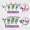 Copag 1546 Design 100% Plastic Playing Cards, Bridge Size (Narrow) Red/Blue (Jumbo Index, 1 Set) view 4