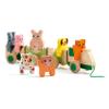 DJECO Farm Animals Wooden Train - Trainimo Farm - Safe for Kids Toys, Cute Toddler Vehicle, Stackable Animals for Imagination, Active Play, Motor Skills - Perfect for Boys & Girls Ages 18+ Months view 1