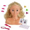 Theo Klein 5205 Makeup and Hair Styling Head I 20 cm High Head with Long Hair I Incl. Hair Accessories and Makeup I Dimensions: 10 cm x 18 cm x 20 cm I Toys for children over 3 years old view 1