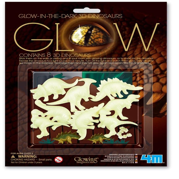 4M Glow in The Dark 3D Dinosaurs
