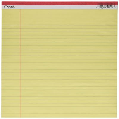 Mead 50Ct8-1/2X11 Legal Pad (Pack of 12) 59610 Paper