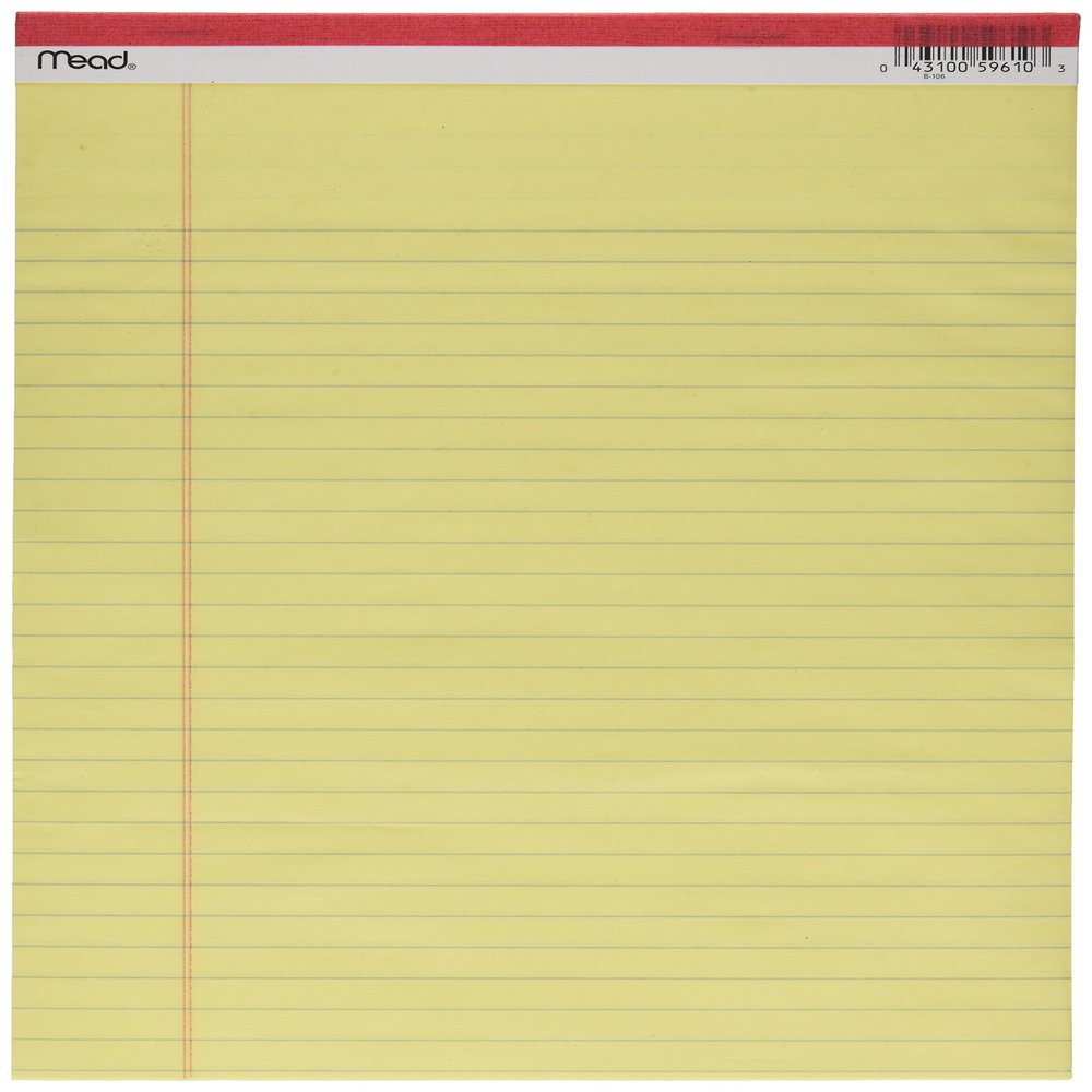 Mead 50Ct8-1/2X11 Legal Pad (Pack of 12) 59610 Paper