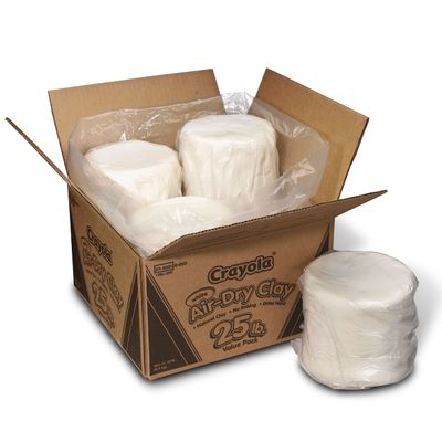 Crayola Air Dry Clay for Kids - White, 25lbs, Bulk Modeling Clay for Kids, No Bake, Sculpting & Molding Material, Bulk Art Supplies for Classrooms