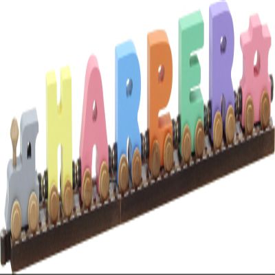 6 Letter Pastel Name and Track to Fit - Made in USA