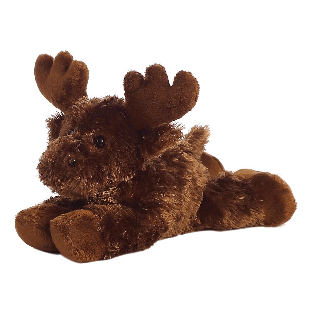 Aurora Adorable Mini Flopsie Maxamoose Stuffed Animal - Mini Companions Ready for Playful Adventures - for Kids All Ages, Toddlers, Adults, and Families - Brown 8 Inches