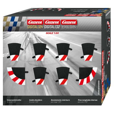 Carrera 20020590-inner 20020590 Inside Shoulder Curve 1/30 (6), end Piece (2) Slot Car Track Accessory