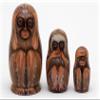 Golden Cockerel See No Evil Monkeys Doll 3pc./4" view 1
